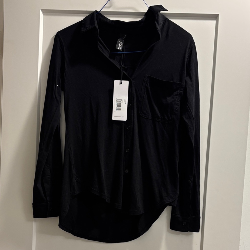 bobi Black Button Down Shirt